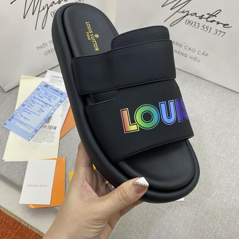 Dép nam nữ Louis Vuitton Rainbow siêu cấp 1:1 trả khách