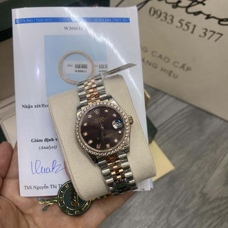 Đồng hồ Rolex Lady-Datejust Rosegold Diamonds siêu cấp về trả khách