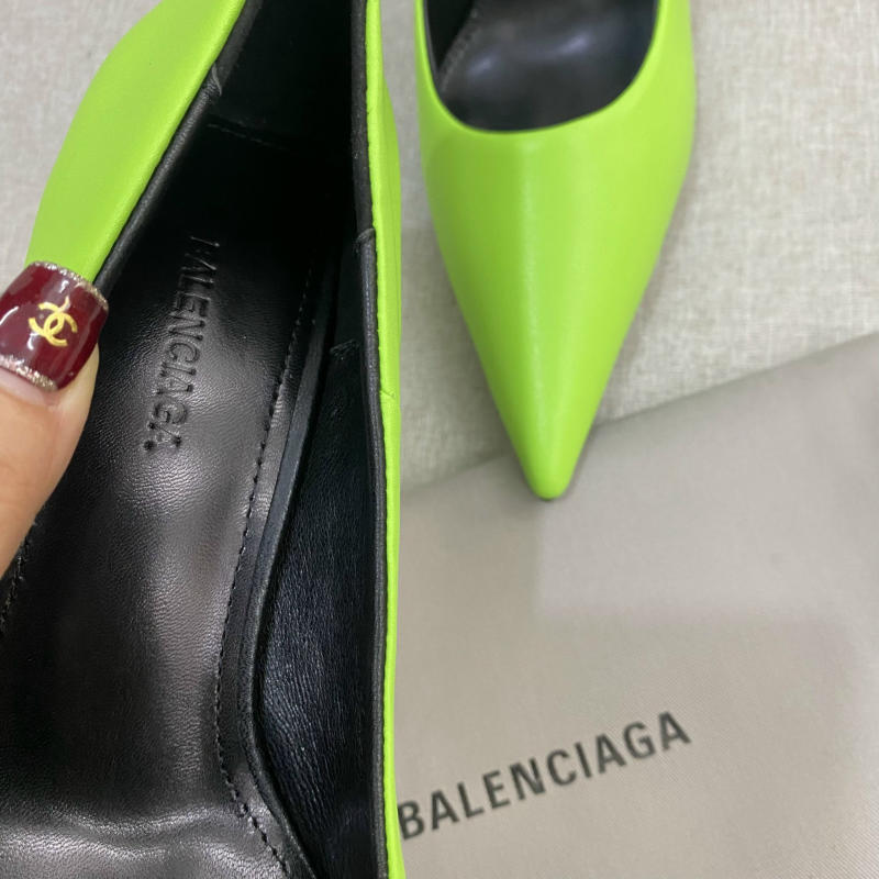 Giày cao gót Balenciaga màu xanh dạ siêu cấp trả khách