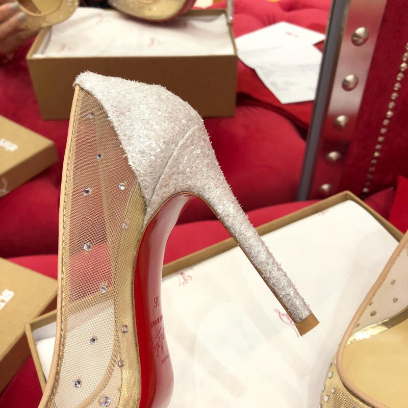 Giày cao gót Christian louboutin 19 đính đá siêu cấp 1:1