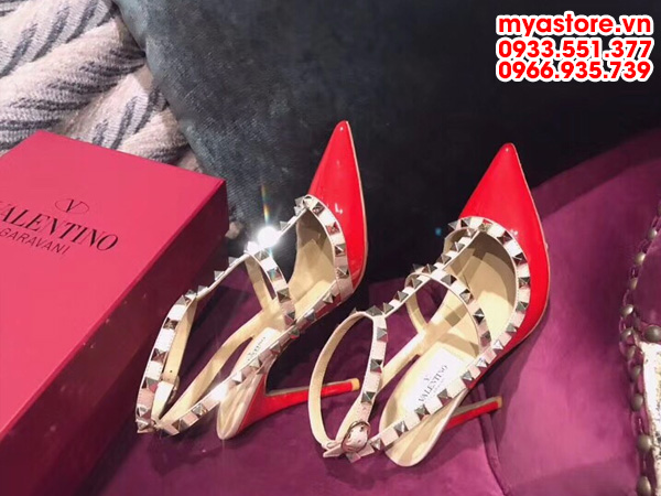 Giày cao gót nữ Valentino da bò siêu cấp Size: 35-39 (VAL14101809)