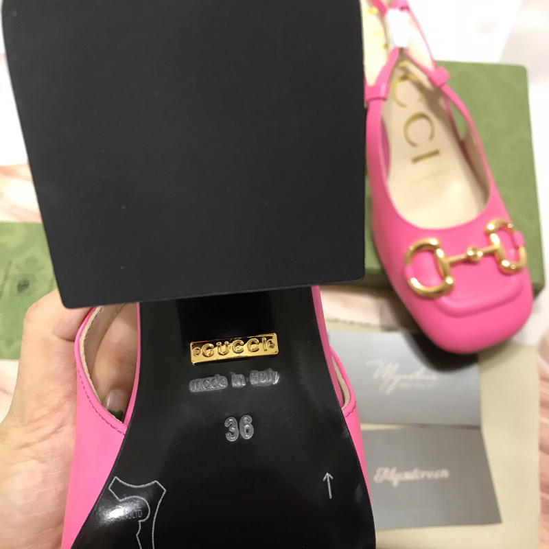 Giày gót vuông Gucci Horsebit Xuân / Hè 2021 trả khách size 36