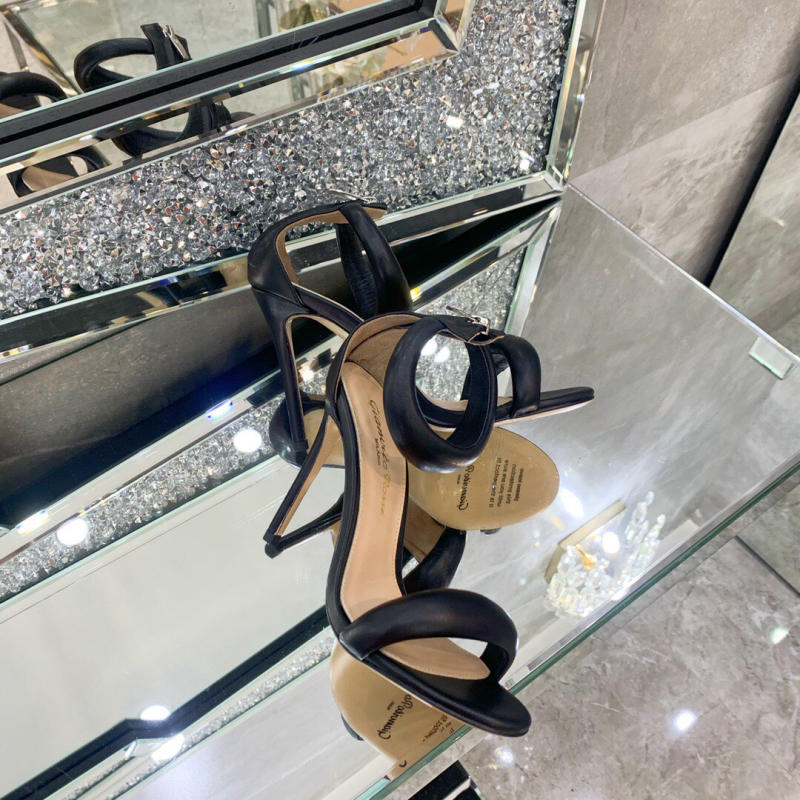 Giày sandal cao gót Gianvito Rossi siêu cấp màu đen