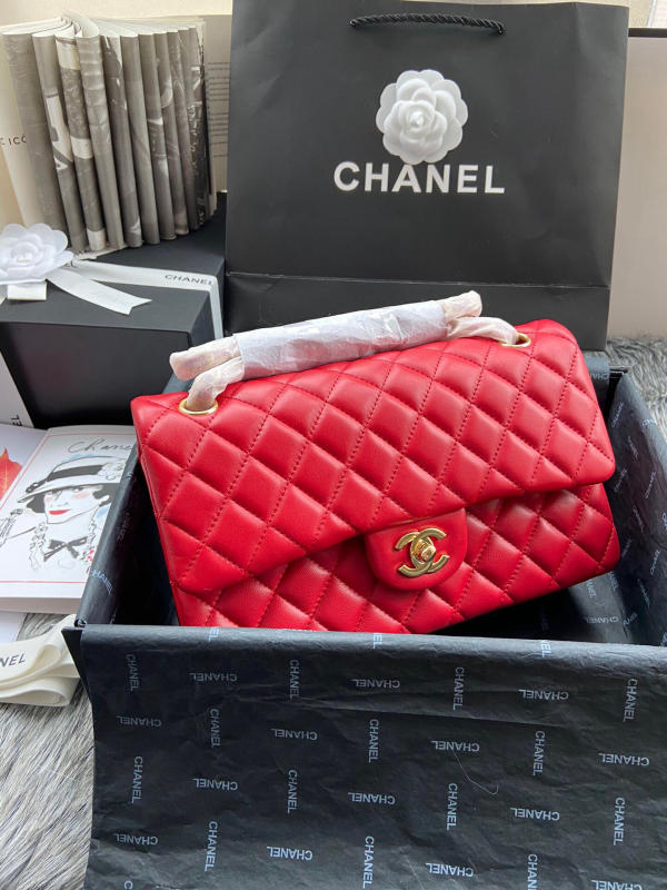 Túi Chanel Classic Cf 1112 like auth màu đỏ 