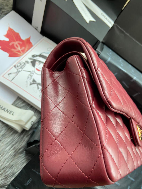 Túi Chanel Classic Cf 1112 like auth màu đỏ đô