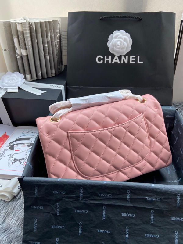 Túi Chanel Classic Cf 1112 like auth màu hồng phấn