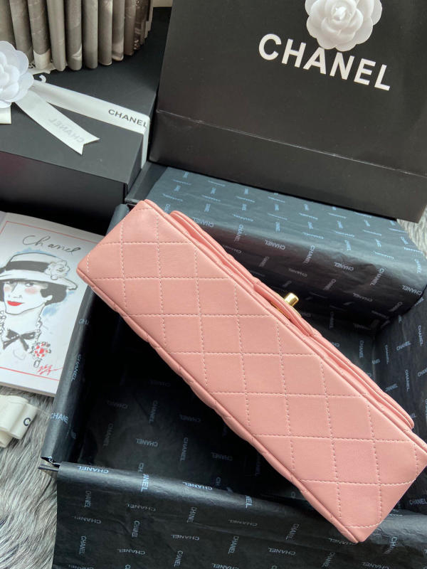 Túi Chanel Classic Cf 1112 like auth màu hồng phấn