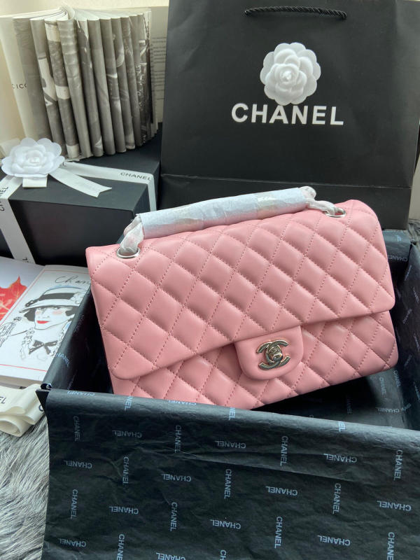 Túi Chanel Classic Cf 1112 like auth màu hồng phấn