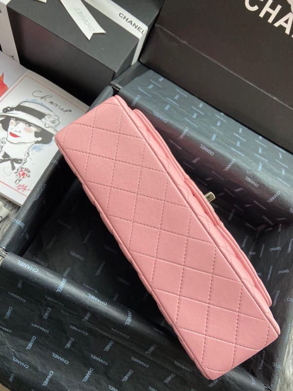 Túi Chanel Classic Cf 1112 like auth màu hồng phấn khoá vàng