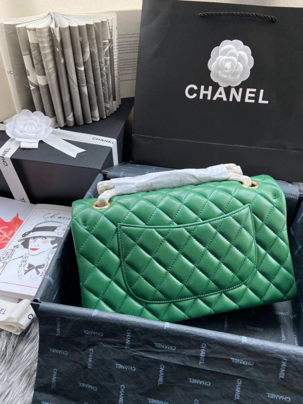 Túi Chanel Classic Cf 1112 like auth màu xanh lá