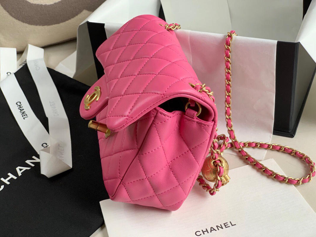 Túi Chanel mini bag Classic Flap siêu cấp màu hồng 