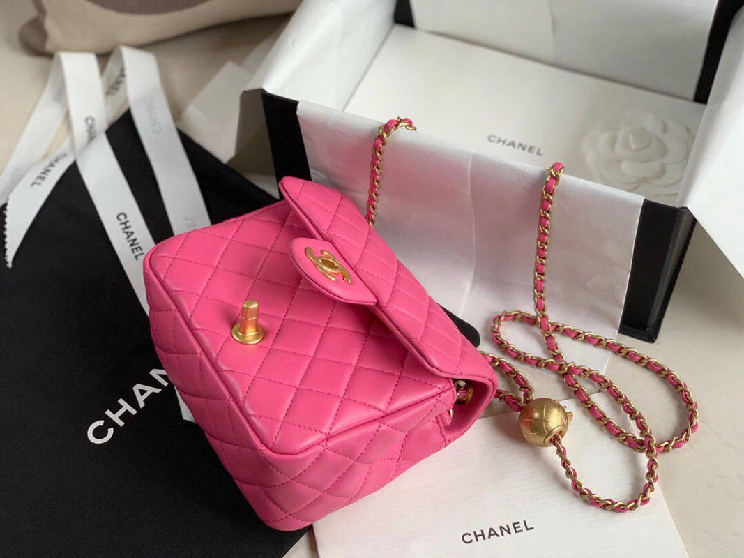 Túi Chanel mini bag Classic Flap siêu cấp màu hồng 