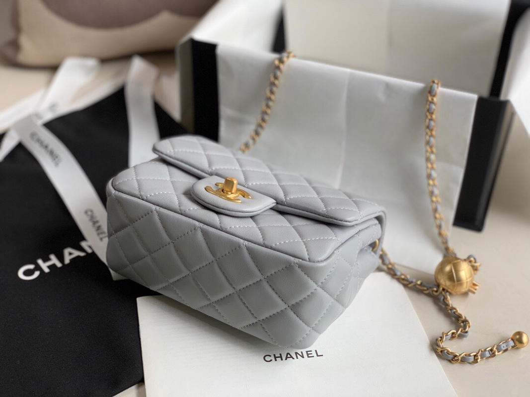 Túi Chanel mini bag Classic Flap siêu cấp màu xám