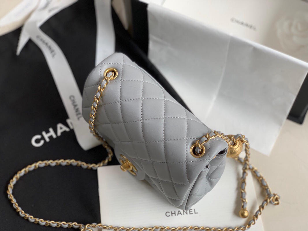 Túi Chanel mini bag Classic Flap siêu cấp màu xám