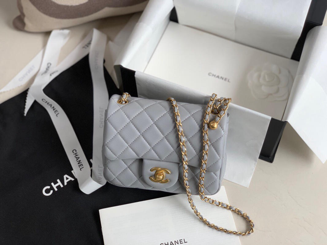 Túi Chanel mini bag Classic Flap siêu cấp màu xám