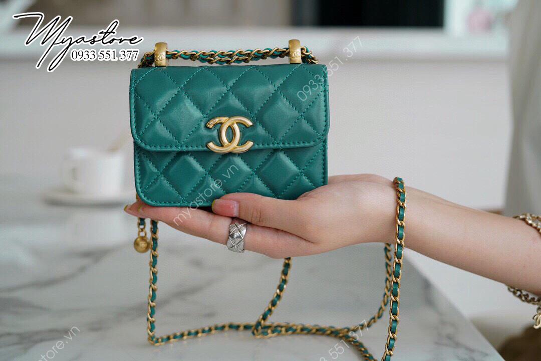 Túi Chanel mini siêu cấp Màu xanh lá cây Malachite