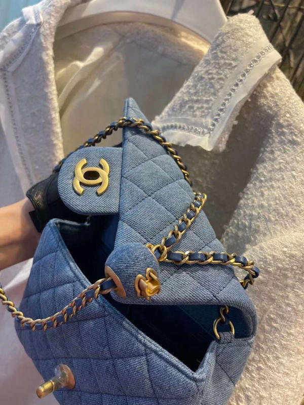 Túi Chanel mới 22c denim vuông siêu cấp