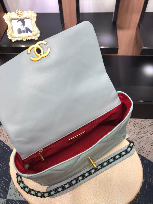 Túi Chanel Neimai Hardware Chanel Thu Đông 19Bag like auth màu xanh ngọc