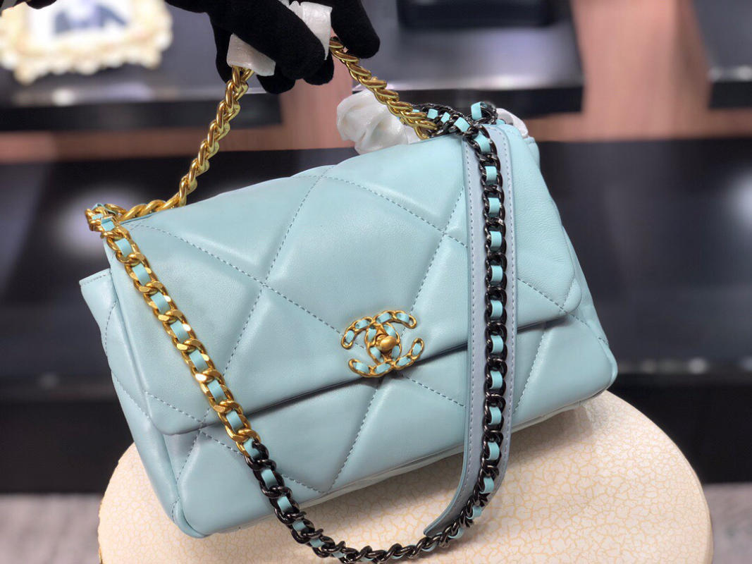 Túi Chanel Neimai Hardware Chanel Thu Đông 19Bag like auth màu xanh ngọc