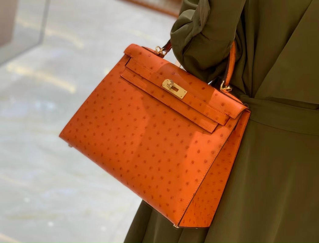 Túi Hermes Kelly da đà điểu like auth các màu