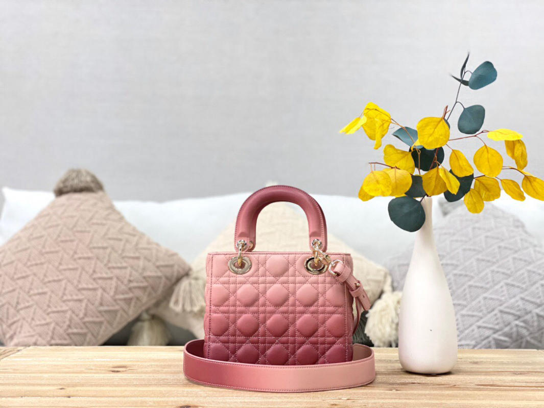 Túi Lady Dior My ABCDior màu hồng nhạt siêu cấp