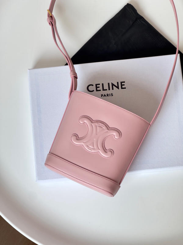 Túi xách Celine mini BUCKET CUIR hồng siêu cấp 1:1