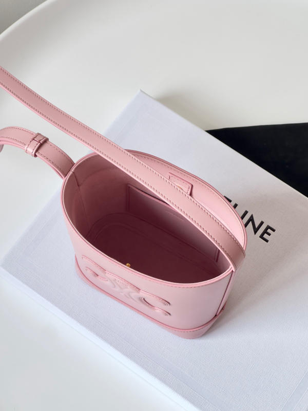 Túi xách Celine mini BUCKET CUIR hồng siêu cấp 1:1