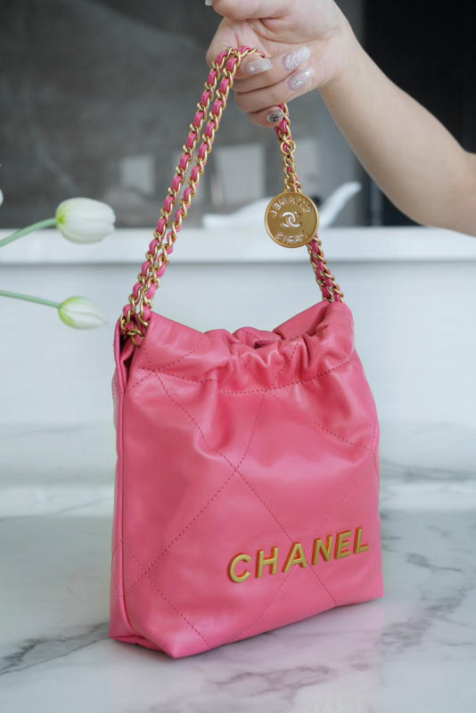 Túi xách Chanel mini 23S màu hồng siêu cấp 1:1 