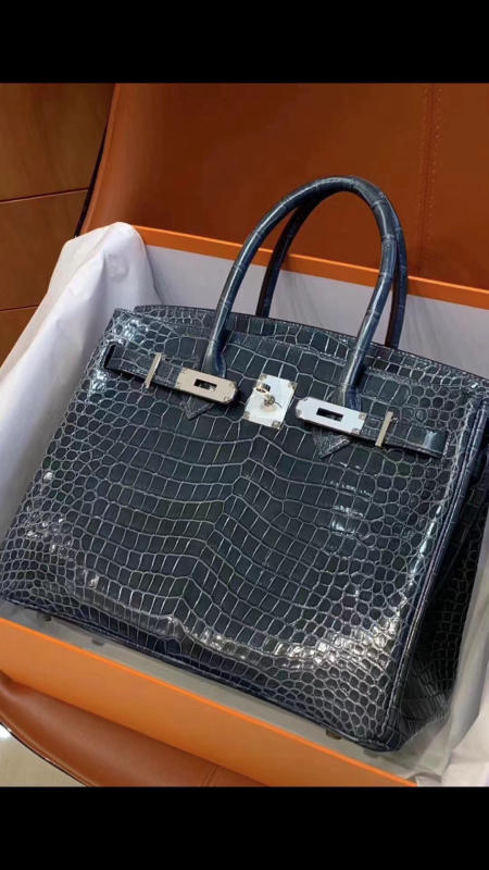 Túi xách Hermes Birkin da cá sấu nguyên bản Handmade likeauth bảo hành 2 năm