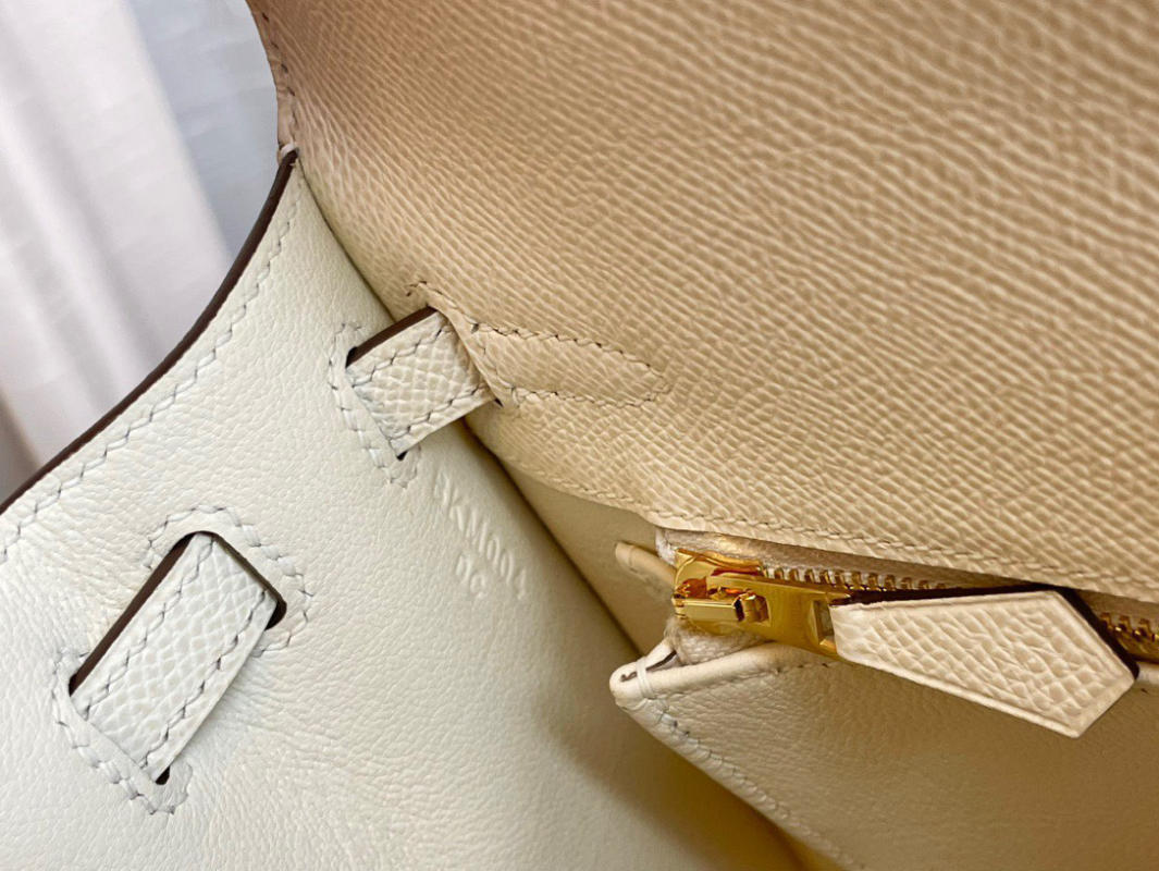 Túi xách Hermes Kelly 25 màu trắng kem siêu cấp 1:1