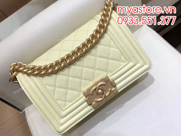 Túi xách nữ Chanel boy da sần siêu cấp size 20cm