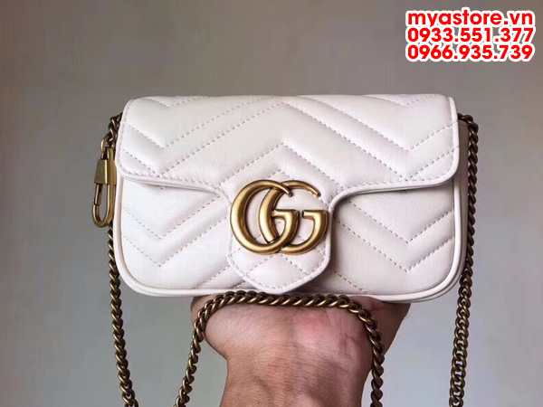 Túi xách nữ Gucci Marmont mini da bò siêu cấp Size: 16.5x12x3cm (MYAGM101804)