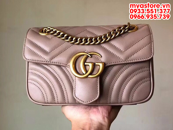 Túi xách nữ Gucci Marmont mini da bò siêu cấp Size: 26x7x15cm - 22x6x13cm (MGM101805)