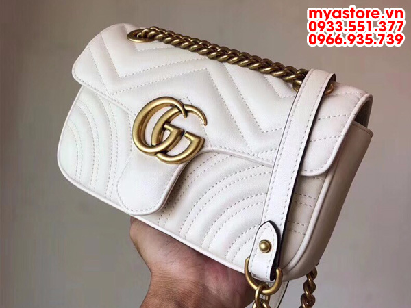 Túi xách nữ Gucci Marmont mini da bò siêu cấp Size: 26x7x15cm - 22x6x13cm (MGM101805)