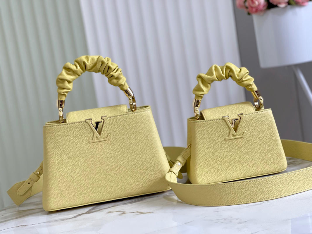 Túi xách nữ Louis Vuitton Capucines màu hồng siêu cấp 1:1