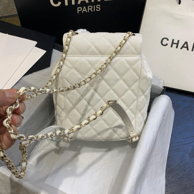 Balo nữ Chanel siêu cấp 1:1 màu trắng sữa