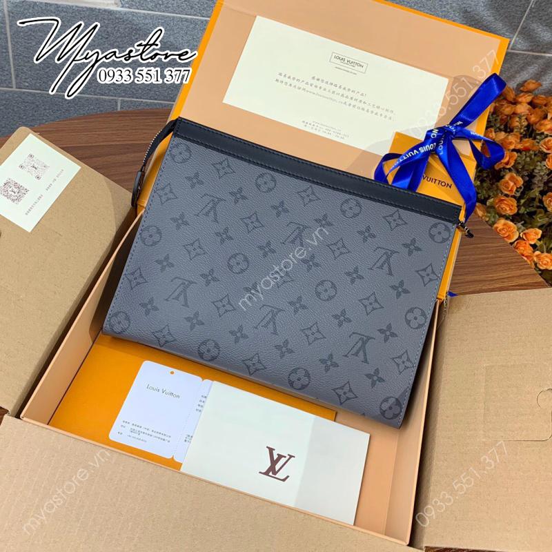 Clutch Louis Vuitton Monogram Eclipse Pochette Voyage nam siêu cấp