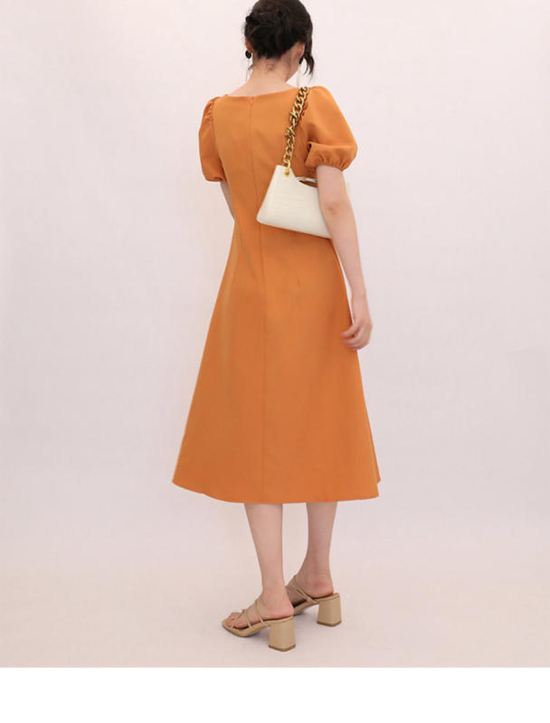 Váy dài cam đất - designed by korea | Shopee Việt Nam