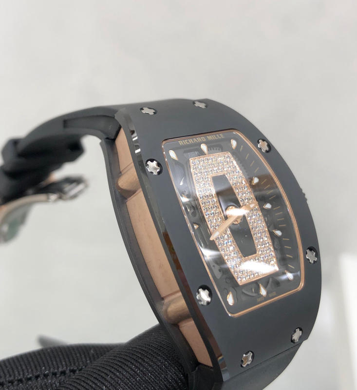 Đồng hồ Richard Mille Diamond đen mặt đen siêu cấp 1:1