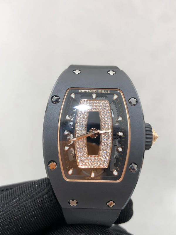 Đồng hồ Richard Mille Diamond đen mặt đen siêu cấp 1:1