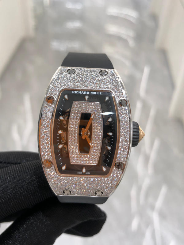 Đồng hồ Richard Mille Diamond đen mặt đên siêu cấp 1:1