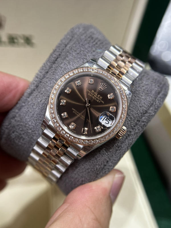 Đồng hồ RoLex EW 31mm vàng đồng kim cương siêu cấp 1:1