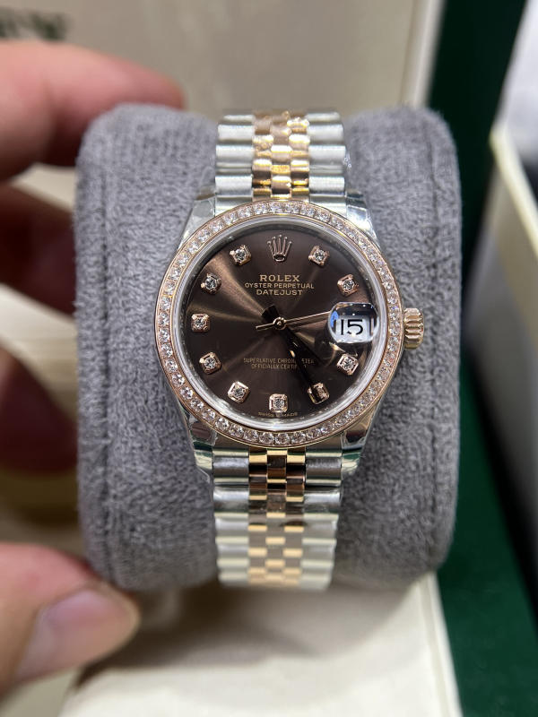 Đồng hồ RoLex EW 31mm vàng đồng kim cương siêu cấp 1:1