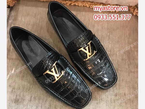 Giày mọi LV da cá sấu like auth