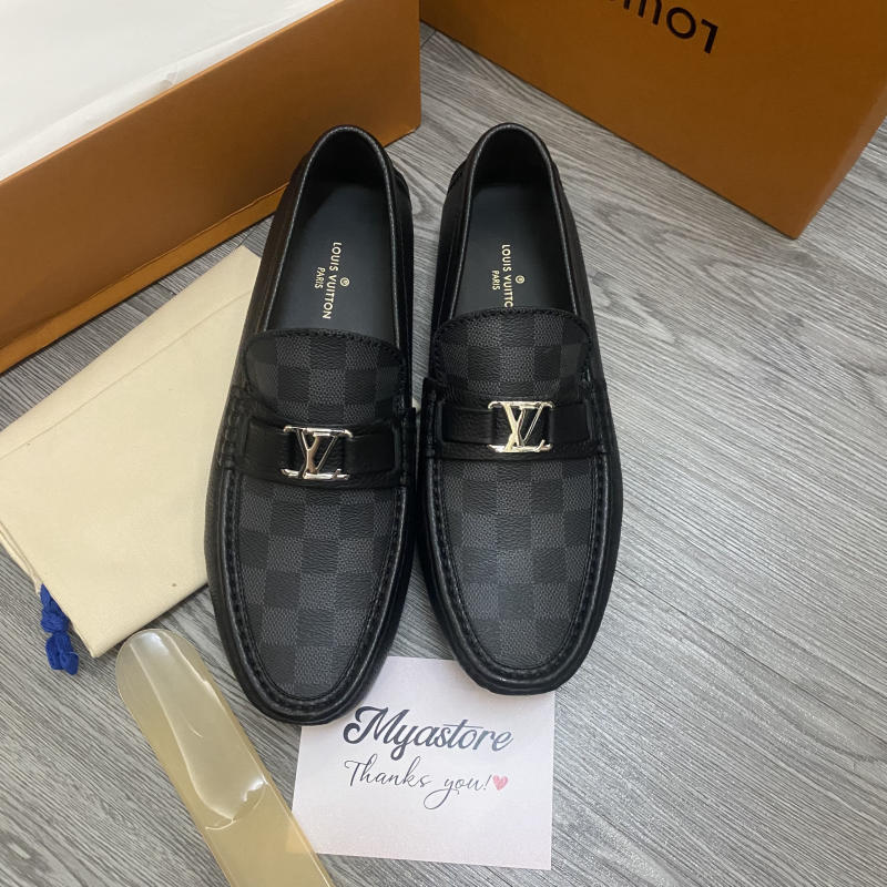 Giày nam công sở Louis Vuitton màu đen siêu cấp về trả khách