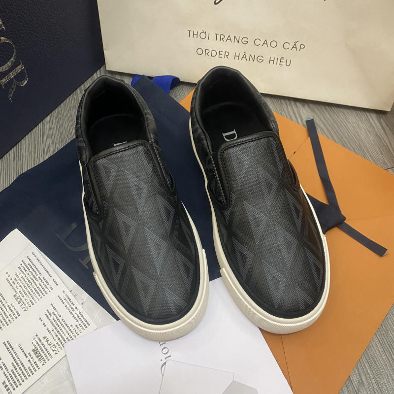 Giày slip on Dior nam họa tiết CD siêu cấp về trả khách