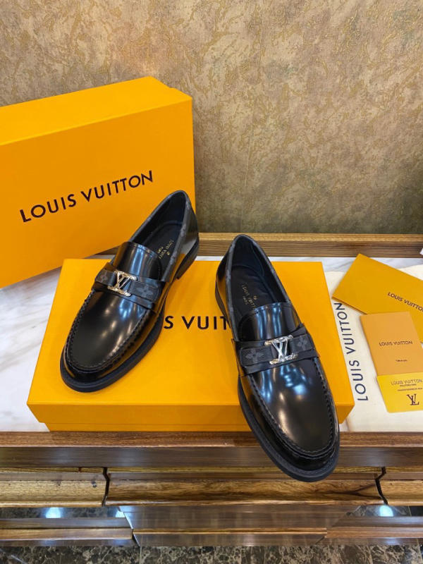 Giày tây công sở nam LV Louis Vuitton màu đen siêu cấp 1:1