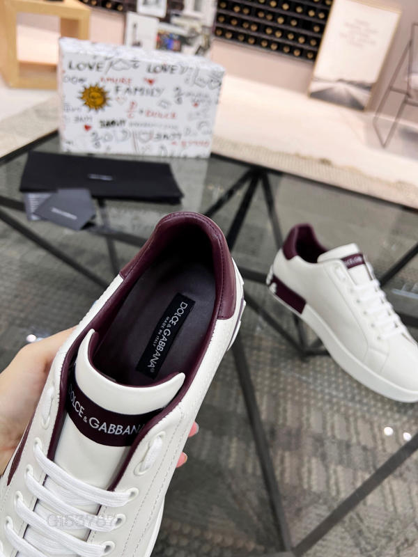 Giày thể thao nam D&G Dolce Gabbana Logo Print Portofino Sneakers siêu cấp 1:1 