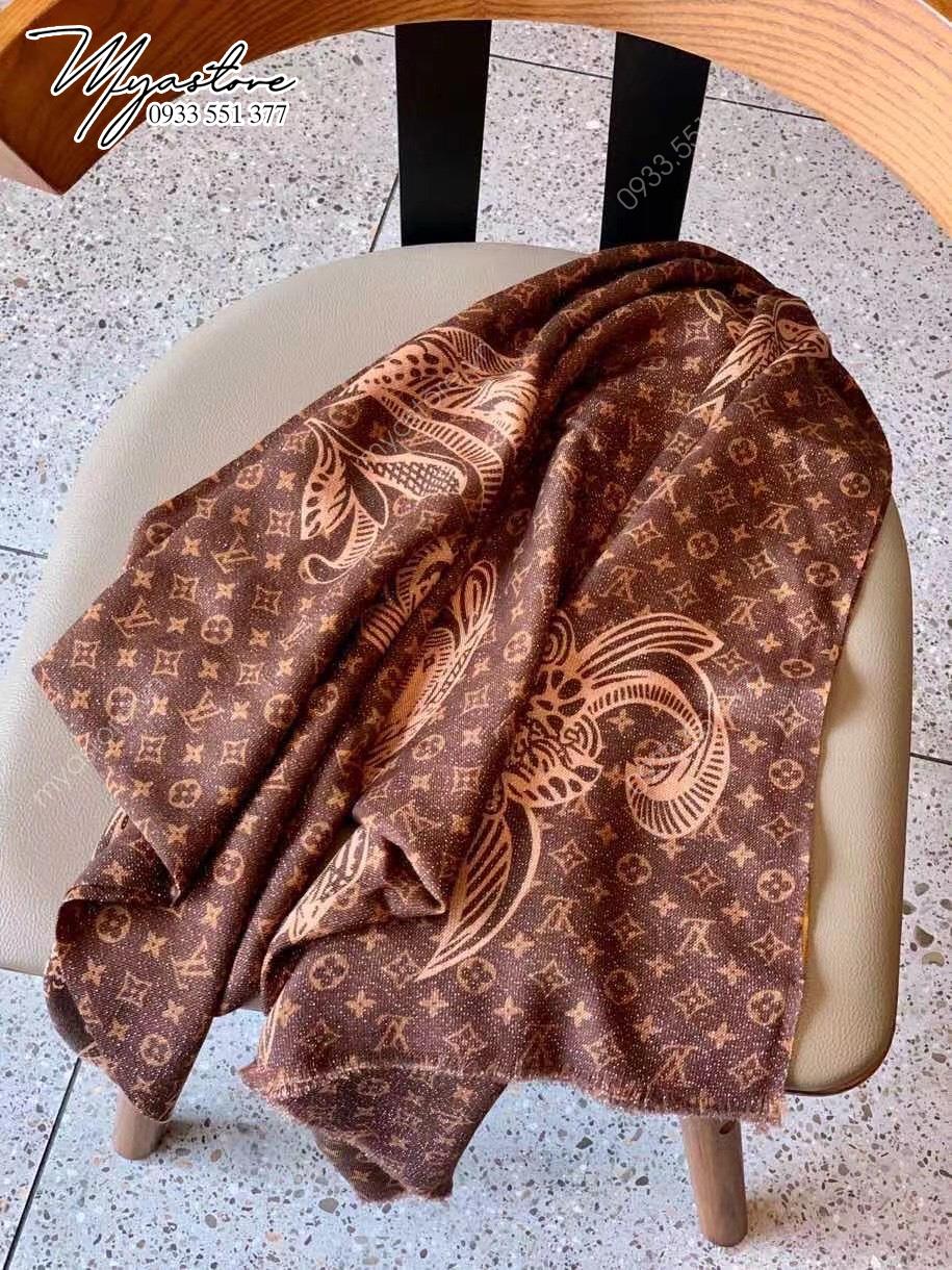 Khăn Choàng LV Louis Vuitton Siêu cấp màu nâu