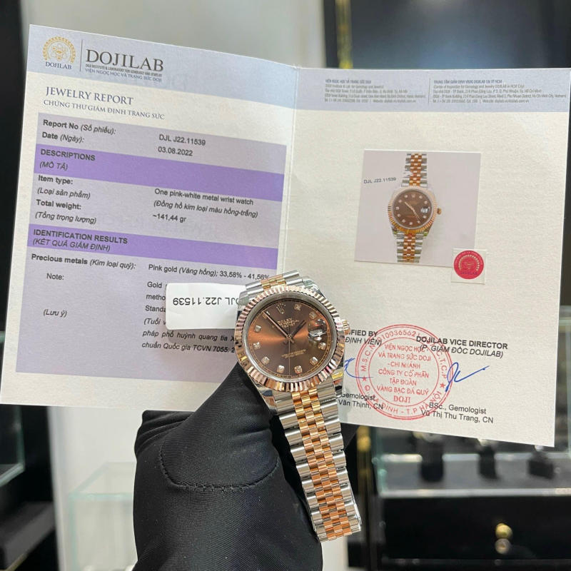 Rolex date just bọc vàng GM